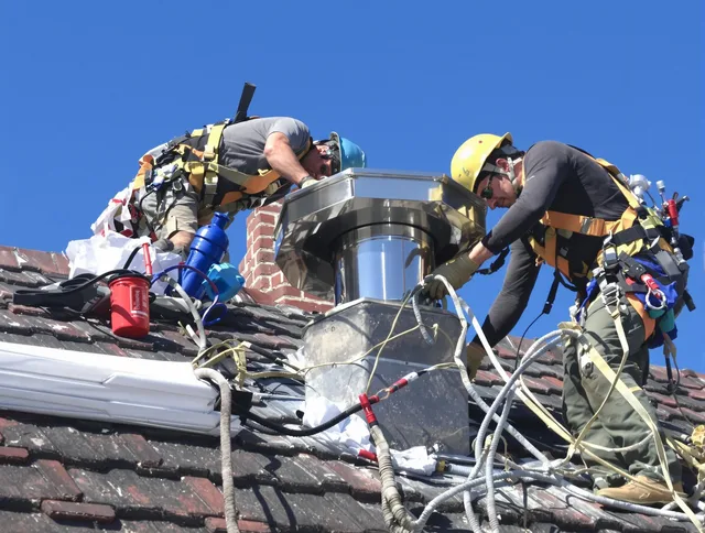 Protective chimney cap installed by Meriden Chimney Sweep in Meriden, CT