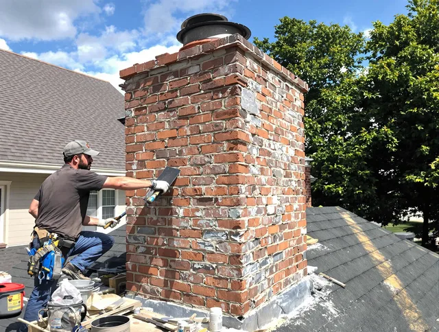 Completed chimney rebuild by Meriden Chimney Sweep in Meriden, CT