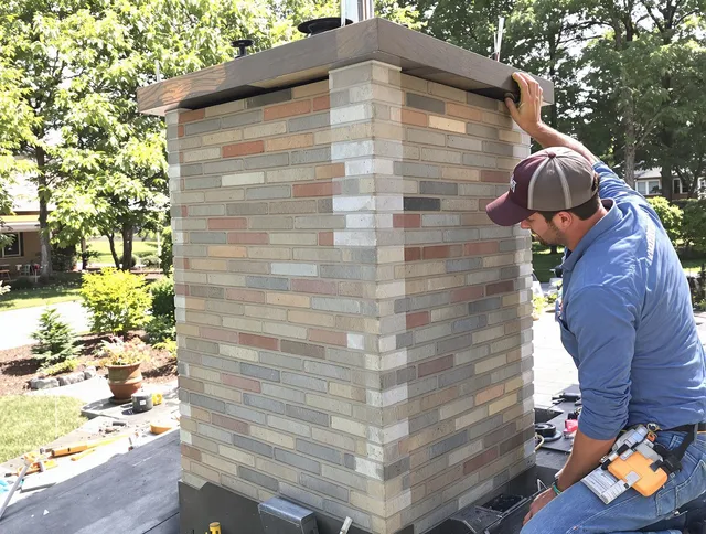 Meriden Chimney Sweep completing a modern chimney remodel in Meriden, CT