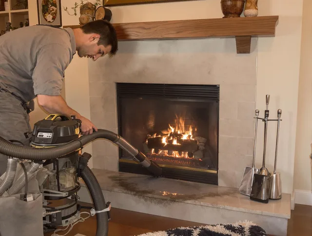 Routine fireplace upkeep by Meriden Chimney Sweep in Meriden, CT