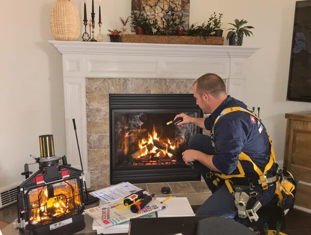 Safety-focused fireplace inspection by Meriden Chimney Sweep in Meriden, CT