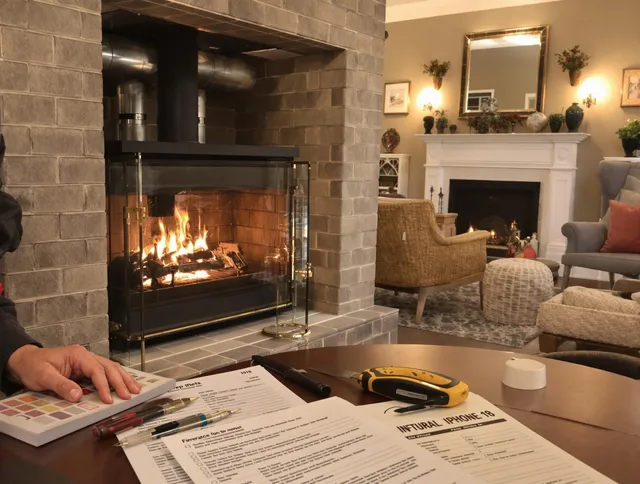 Meriden Chimney Sweep verifying fireplace safety measures in Meriden, CT