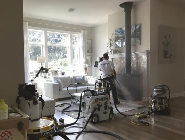 Soot removal service by Meriden Chimney Sweep for a fireplace in Meriden, CT